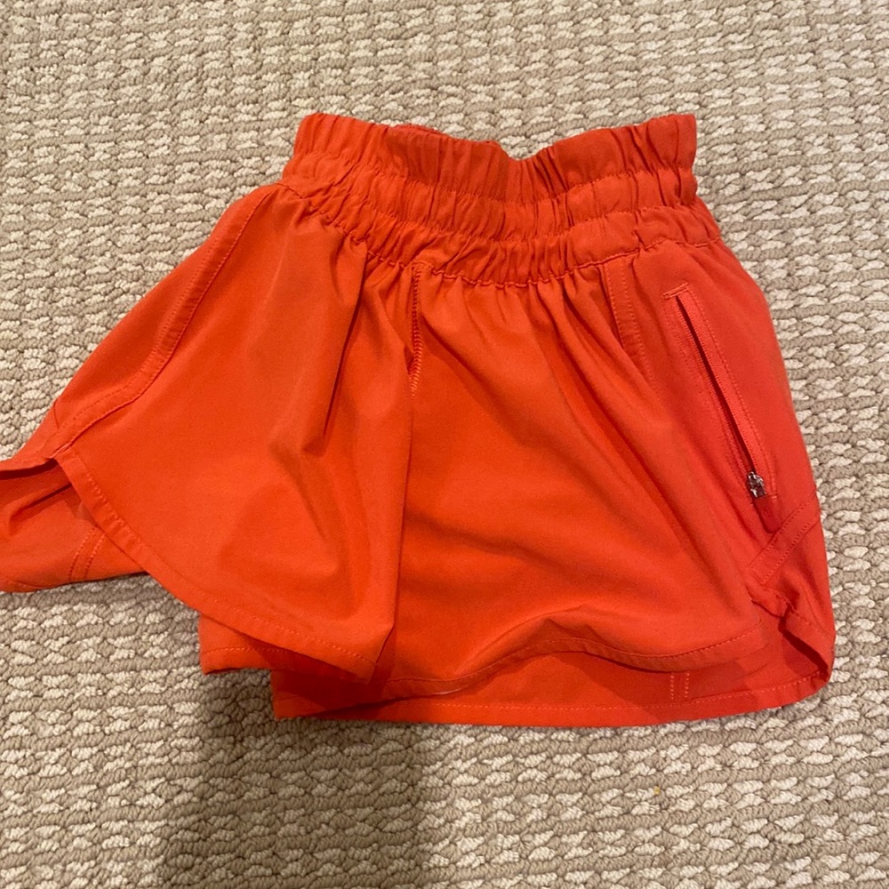 lululemon athletica Orange Athletic Shorts